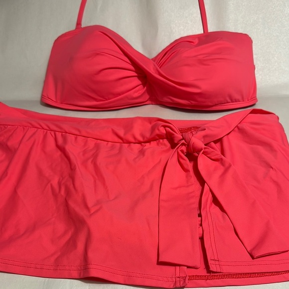 Tommy Bahama Pink Bikini Set with Bandeau Top - Picture 2 of 14